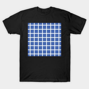 Retro style blue and white check 2 T-Shirt